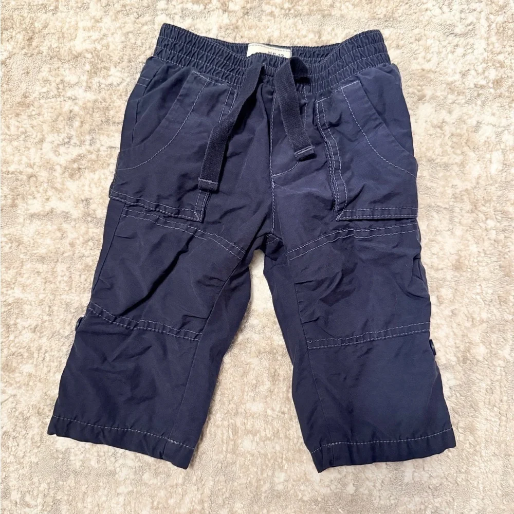 Old Navy Kids Y2K  Navy Lined Cargo Pants size 6-12M